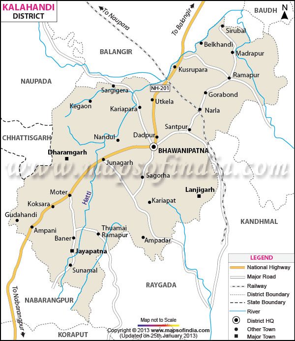 District Map of Kalahandi