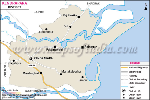District Map of Kendrapara