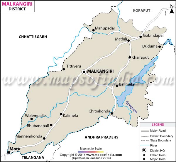 District Map of Malkangiri