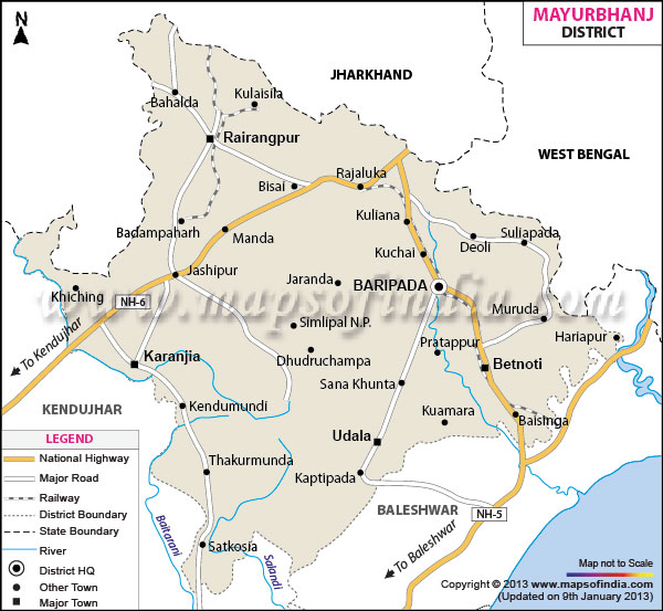 Mayurbhanj Location Map