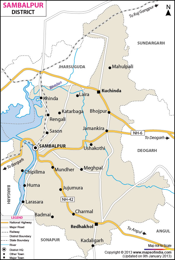 District Map of Sambalpur