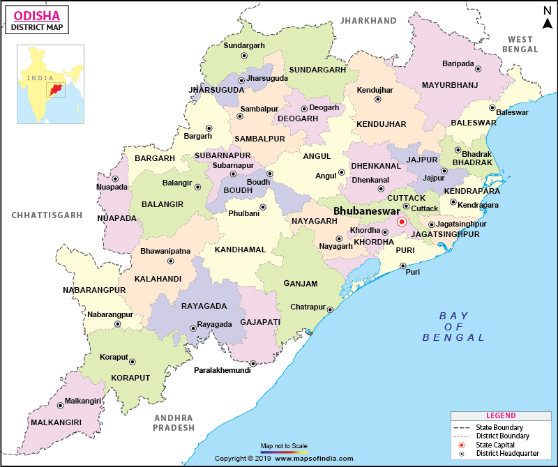 Orissa : Introduction Orissa-district-map