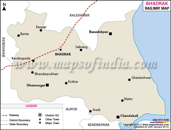 Railway Map of Bhadrak