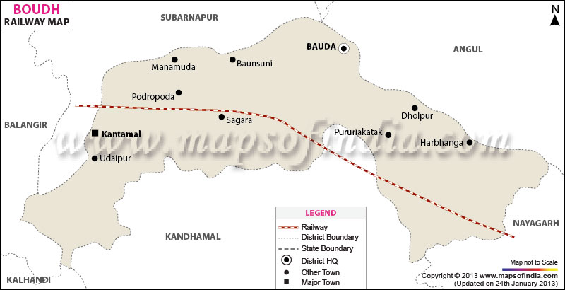 Railway Map of Boudh