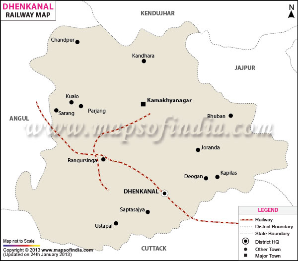 Railway Map of Dhenkanal