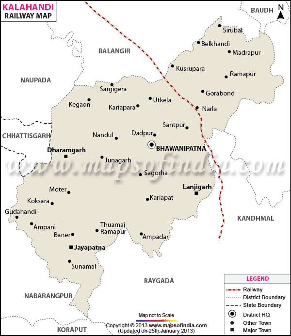 Railway Map of Kalahandi