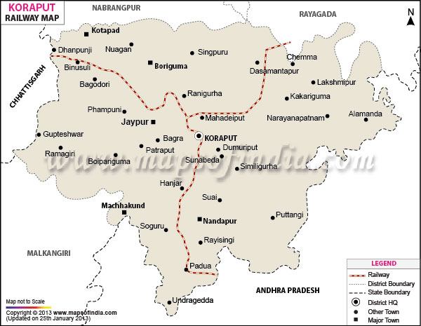 Railway Map of Koraput