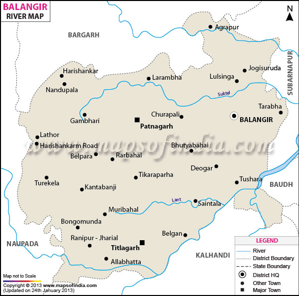 River Map of Balangir