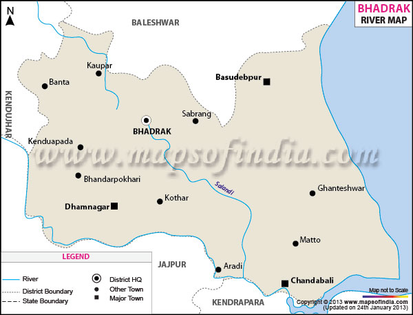 River Map of Bhadrak