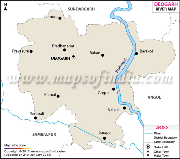 River Map of Deogarh