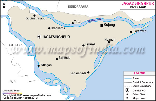 River Map of Jagatsinghpur