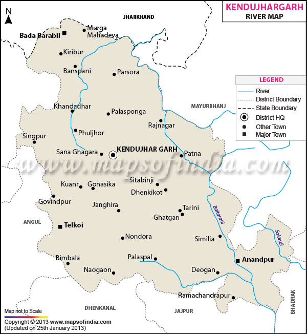 River Map of Kendujhar