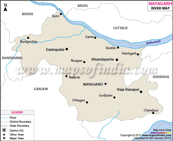 River Map of Nayagarh