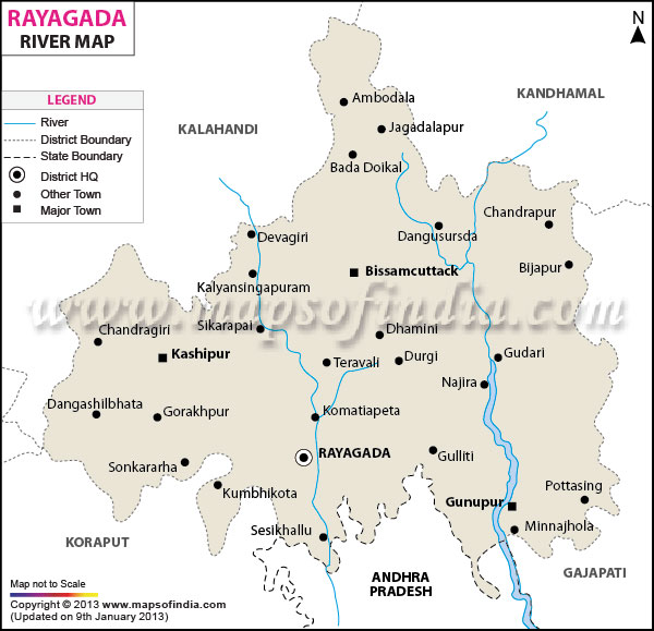 River Map of Rayagada