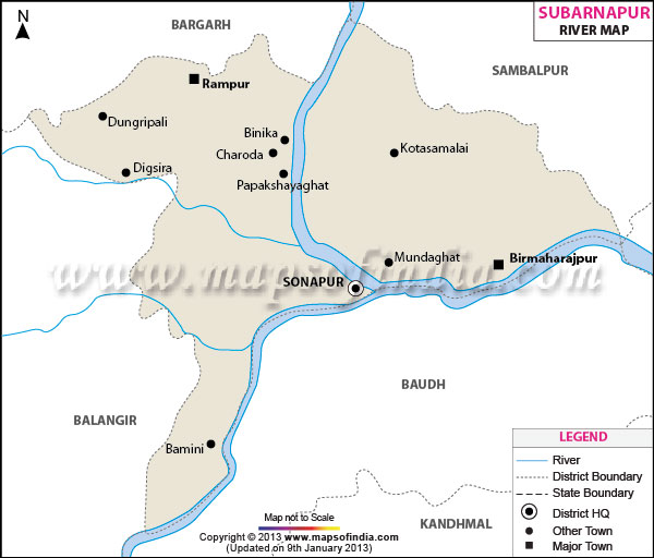 River Map of Subarnapur