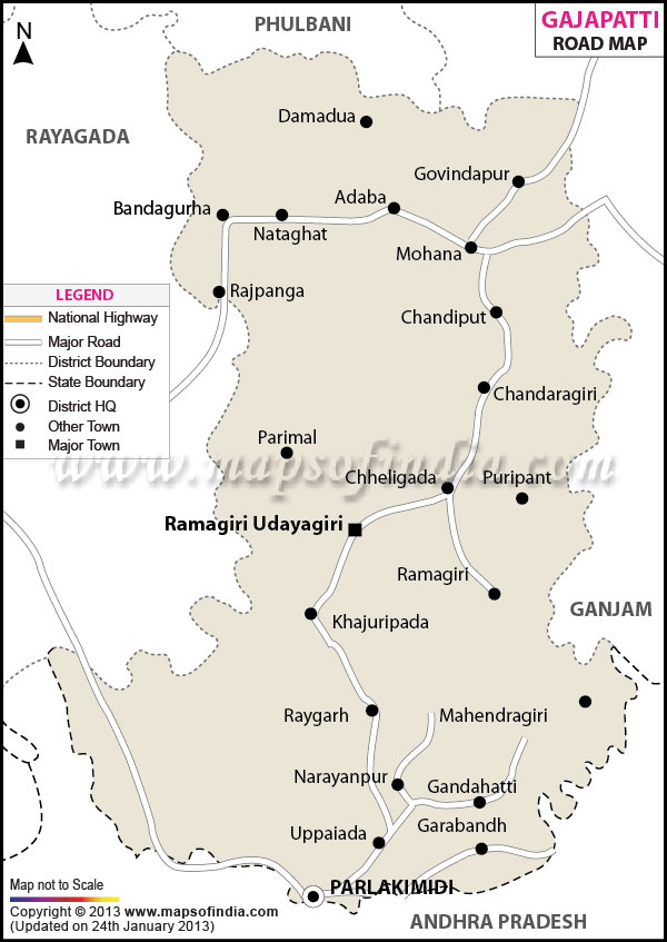 Road Map of Gajapati