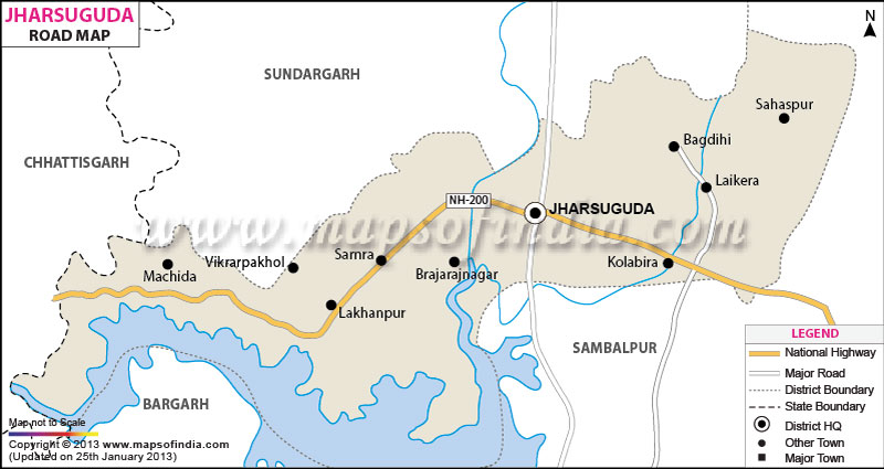Road Map of Jharsuguda