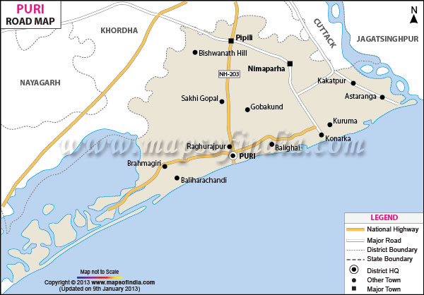 Road Map of Puri
