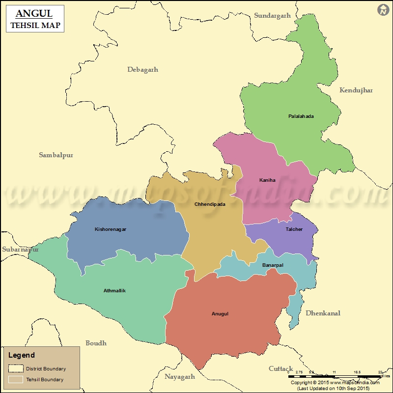Tehsil Map of Anugul