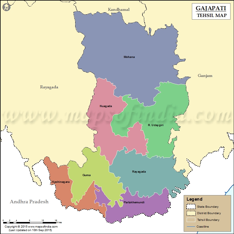 Tehsil Map of Gajapati