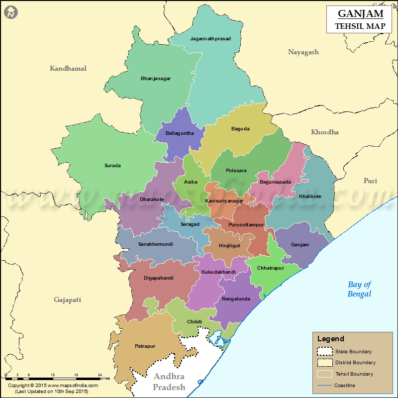 Tehsil Map of Ganjam