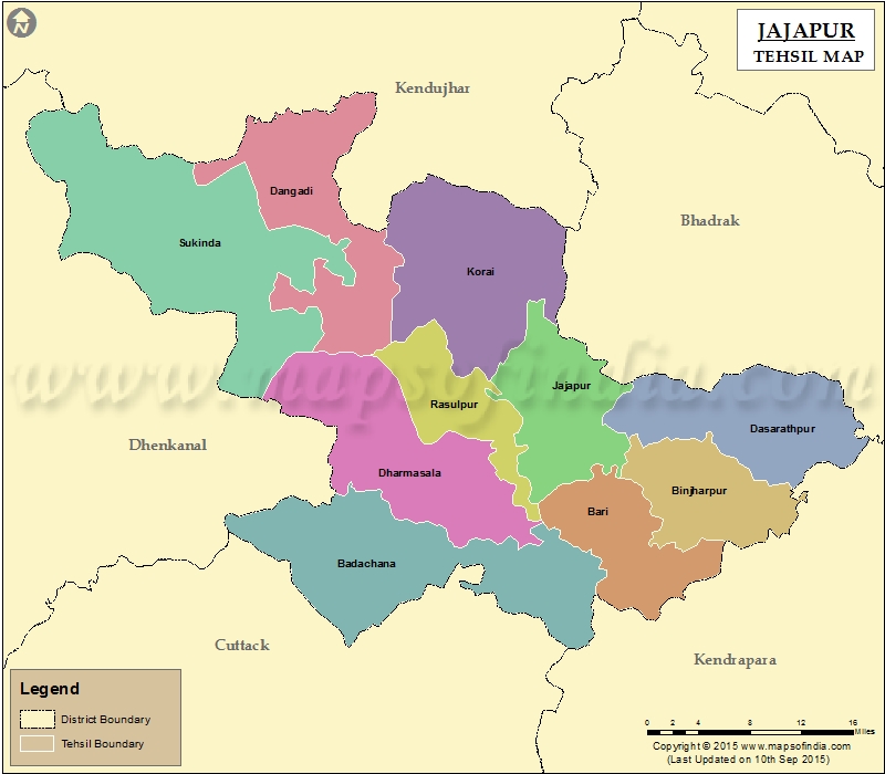 Tehsil Map of Jajapur