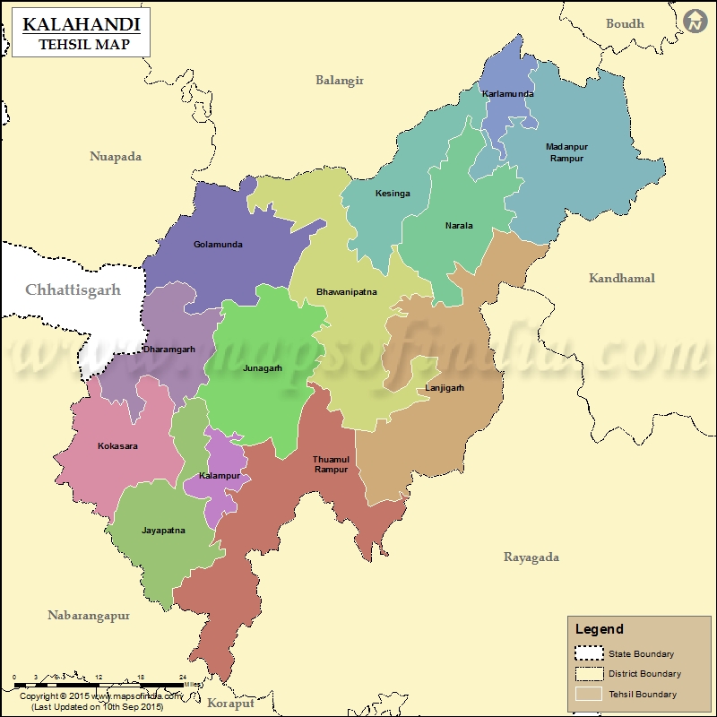 Tehsil Map of Kalahandi