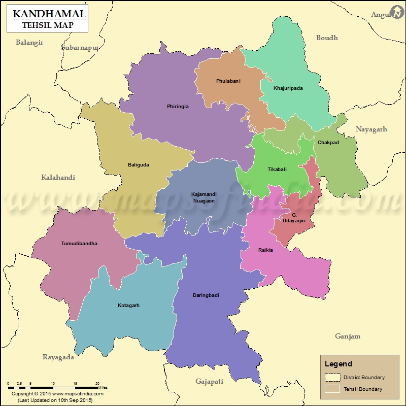Tehsil Map of Kandhamal
