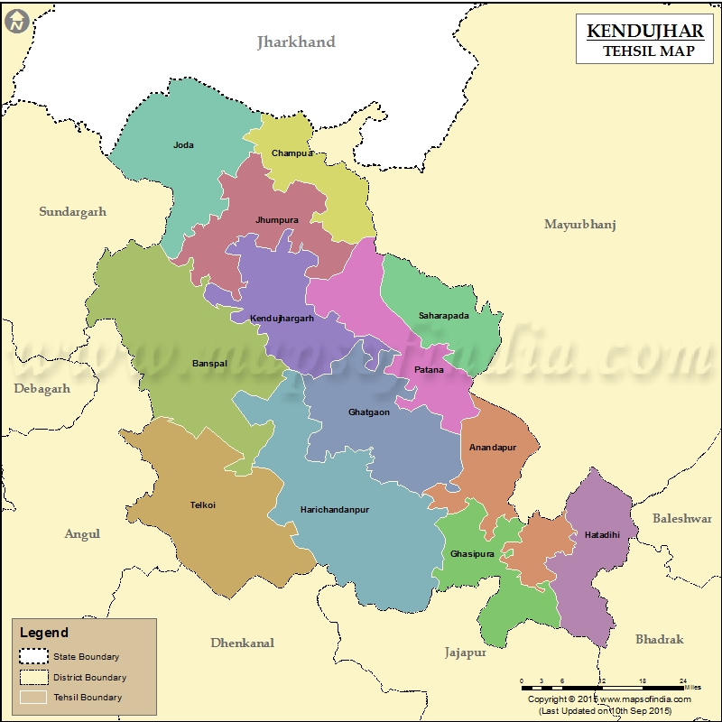 Tehsil Map of Kendujhar