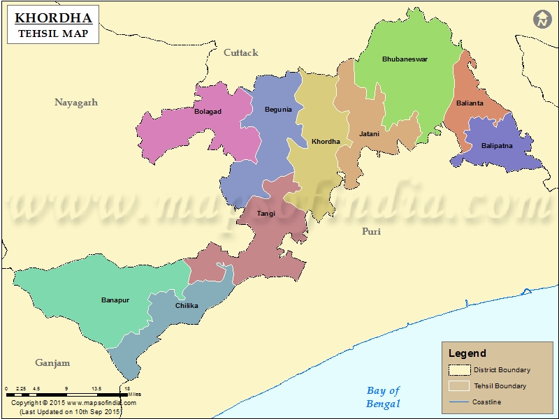Tehsil Map of Khordha