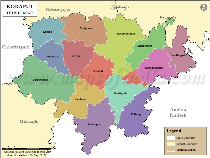 Tehsil Map of Koraput