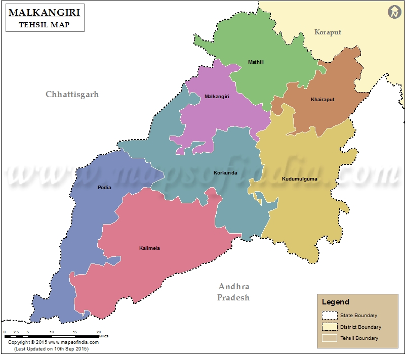 Tehsil Map of Malkangiri