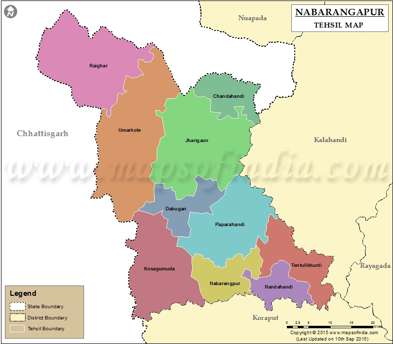 Tehsil Map of Nabarangapur