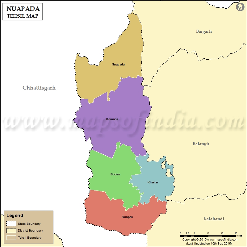 Tehsil Map of Nuapada