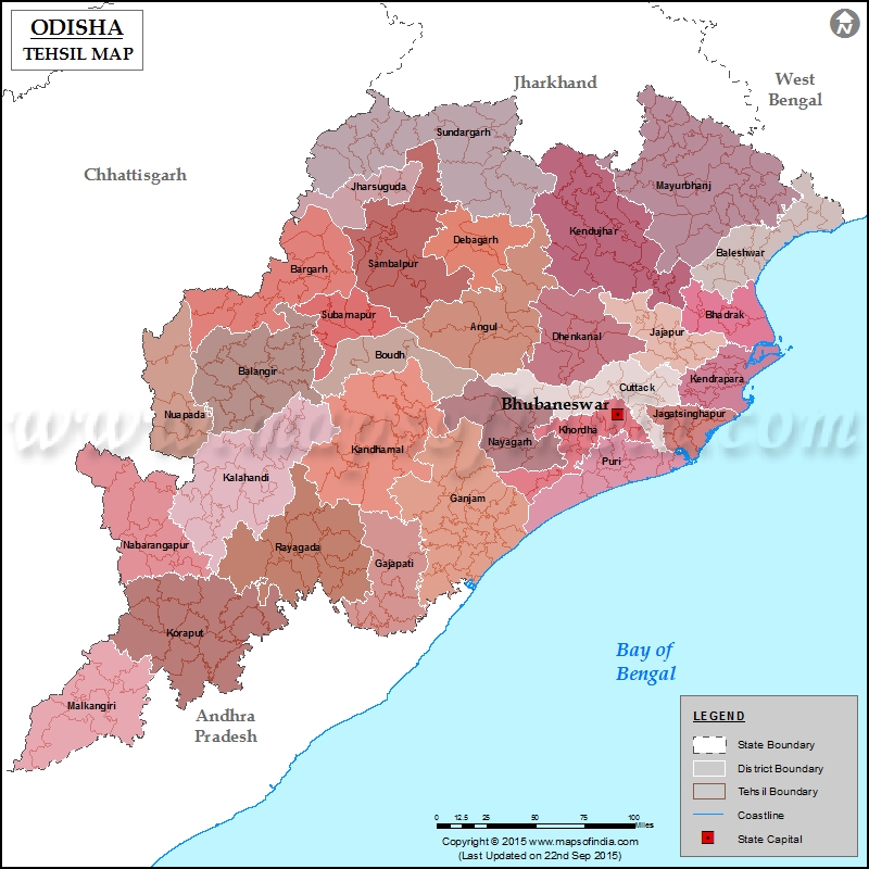 Tehsil Map of Orissa