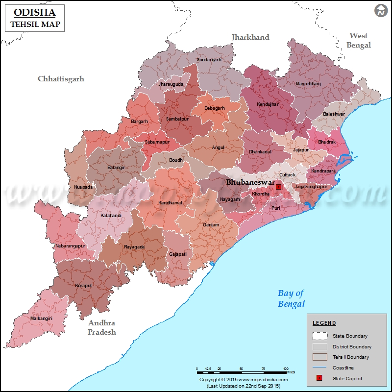 Tehsil Map of Orissa