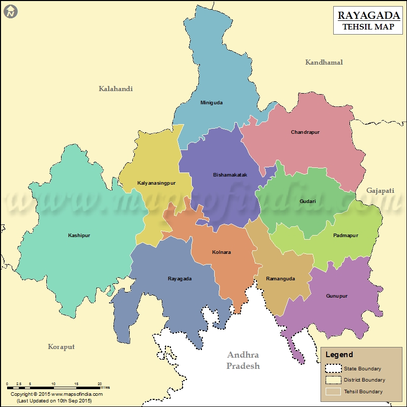 Tehsil Map of Rayagada