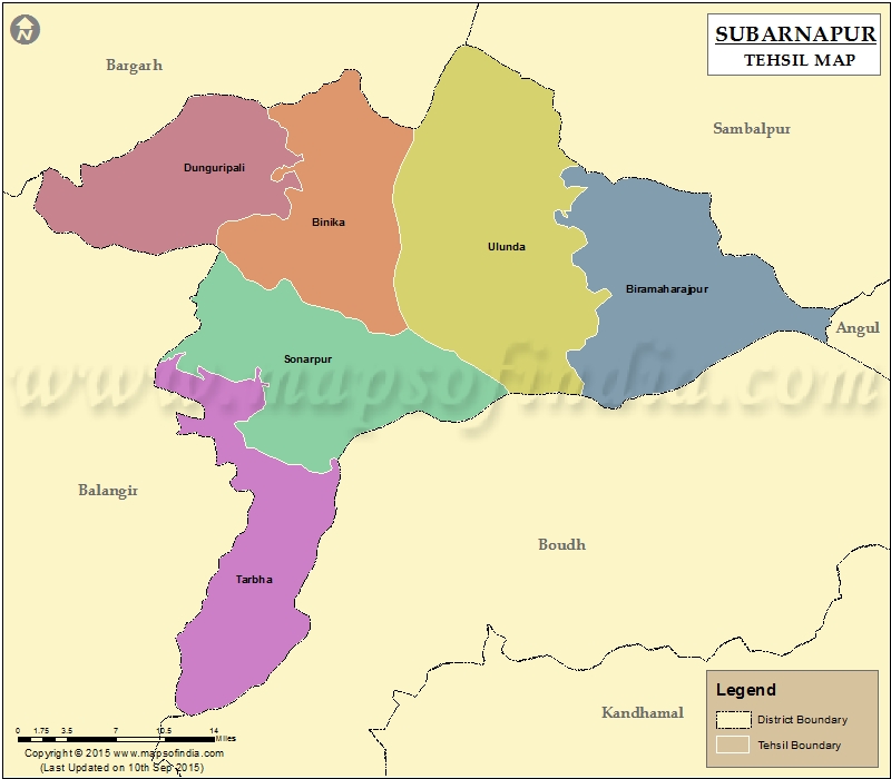 Tehsil Map of Subarnapur