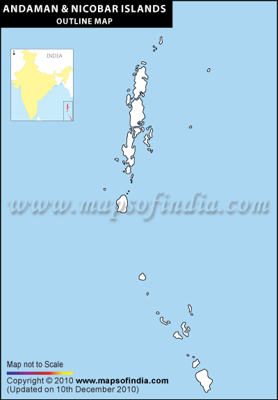 Blank / Outline Map of Andaman & Nicobar Islands