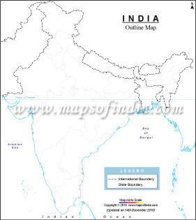 Outline Map of India