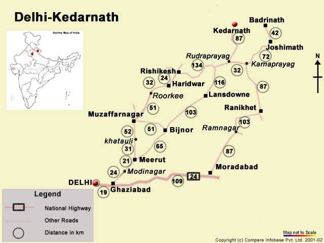 Road Map From Delhi to Kedarnath Road Map From Delhi to Kedarnath