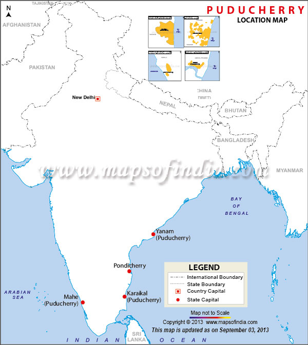 Location Map Of Puducherry