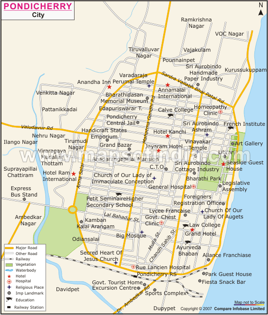 Pondicherry City Map