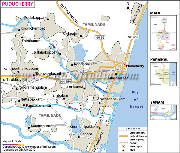 Puducherry District Map