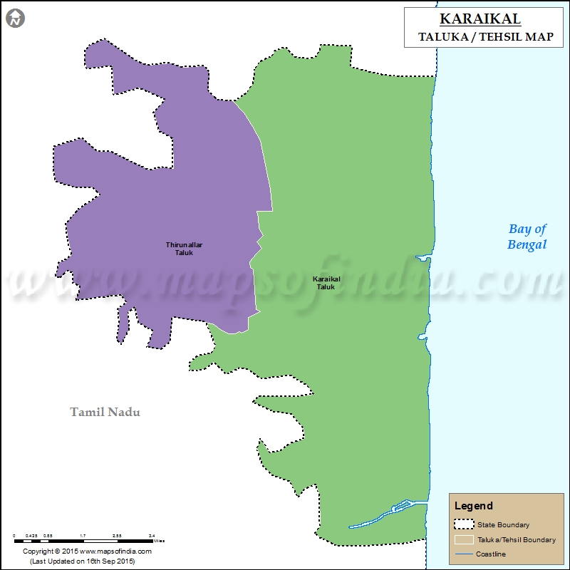 Tehsil Map of Karaikal