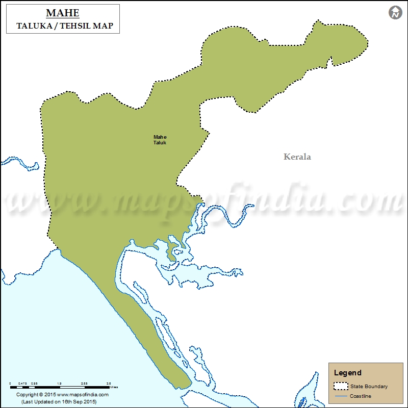 Tehsil Map of Mahe
