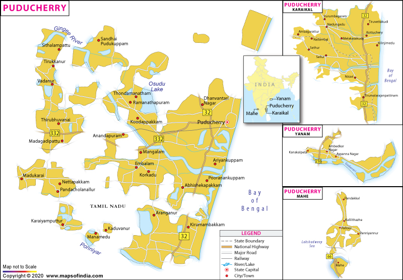 Map of Puducherry