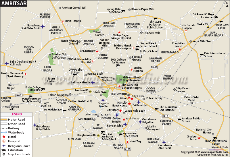Amritsar City Map