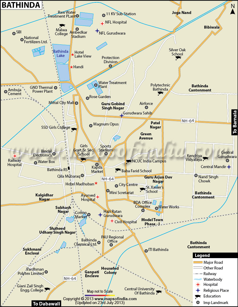 Bathinda City Map