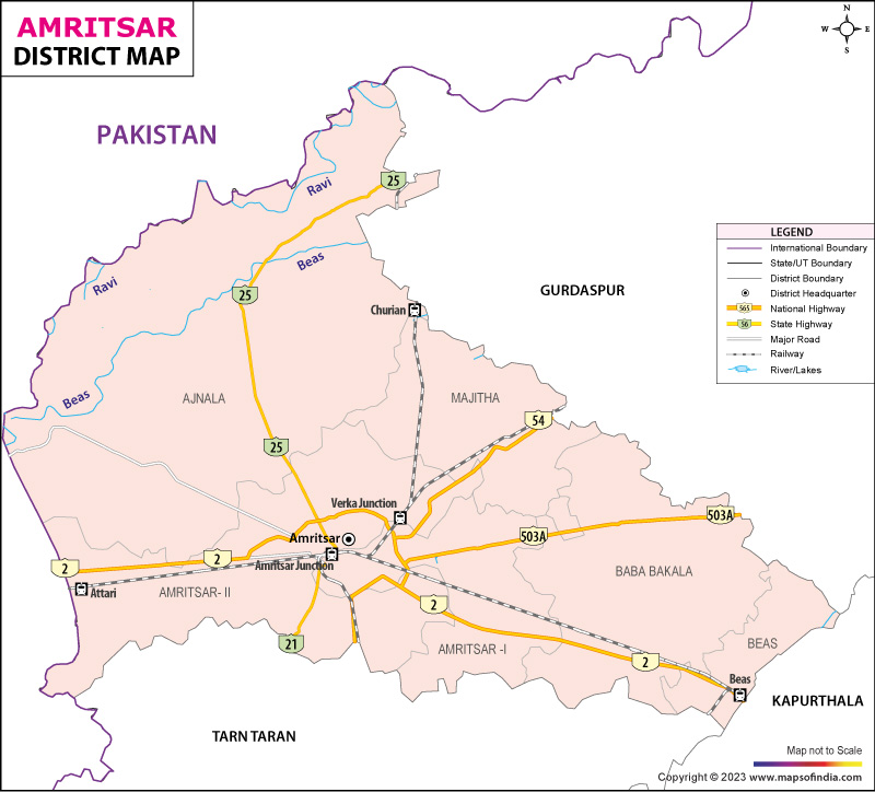 District Map of Amritsar